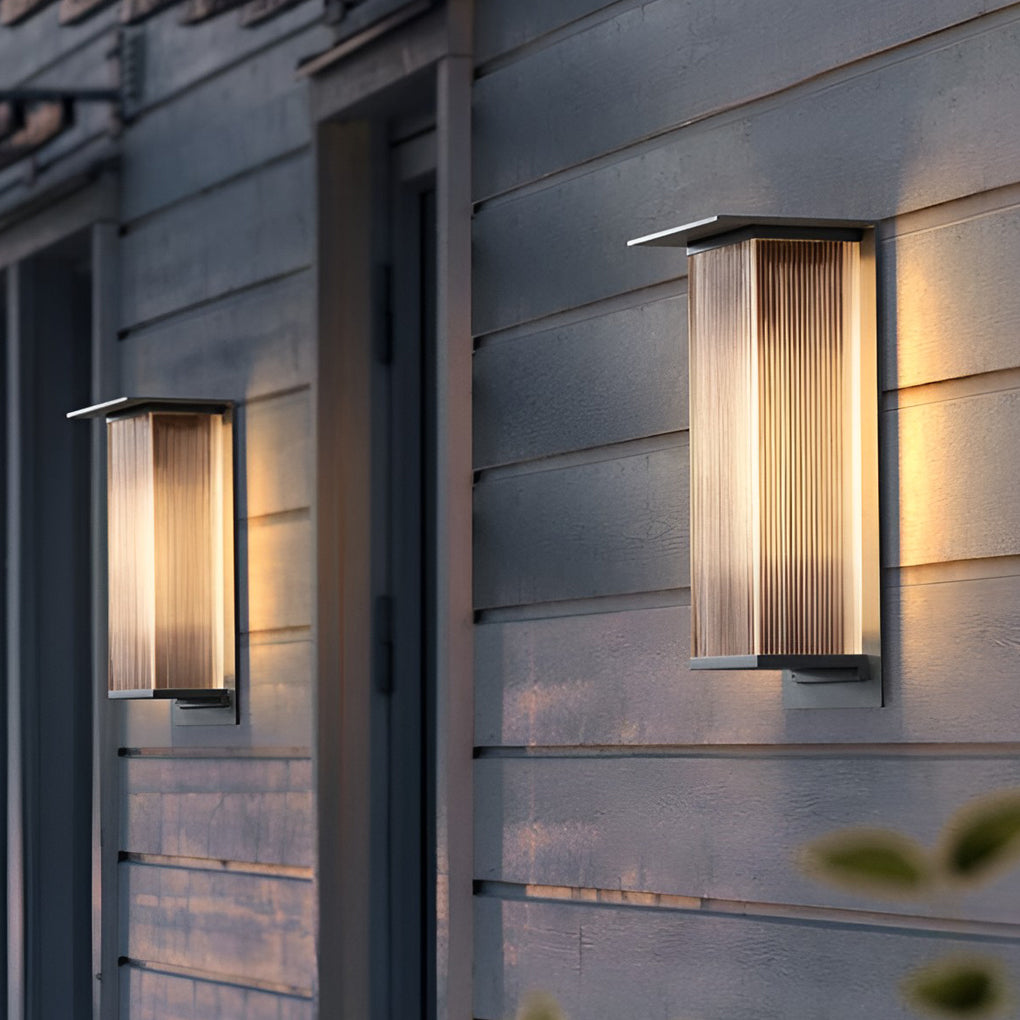 Rectangular Waterproof LED 3w Modern Outdoor Solar Wall Sconces Lighting