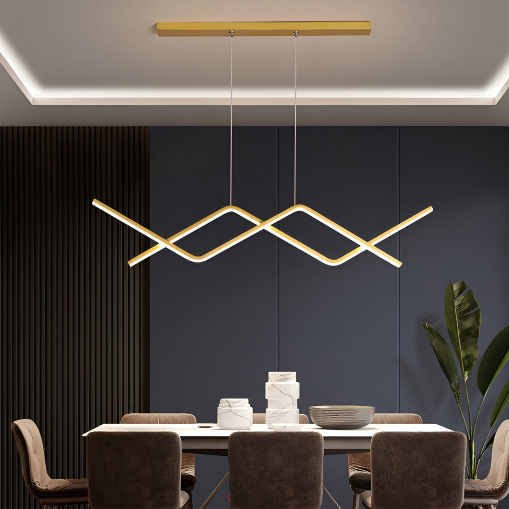 Creative Linear Design LED 3 Step Dimming Modern Chandelier Hanging Lamp