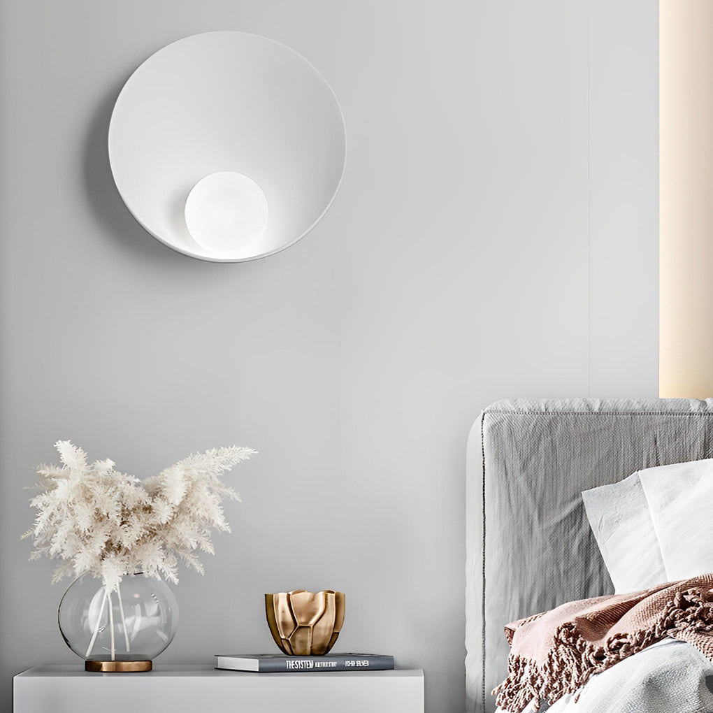 Round Creative Resin Glass White Nordic Decorative Wall Sconces Lighting - Dazuma