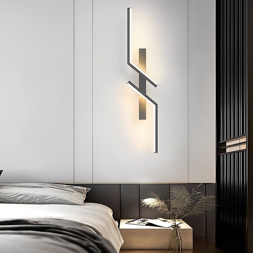 Irregular Symmetrical L Shape Creative LED Minimalist Wall Lamp Sconces Lighting - Dazuma