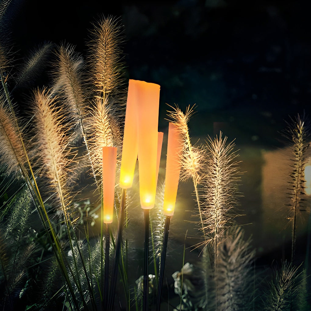 10pcs Reeds Acrylic Frosted Stick Waterproof Outdoor Lights Lawn Lamp