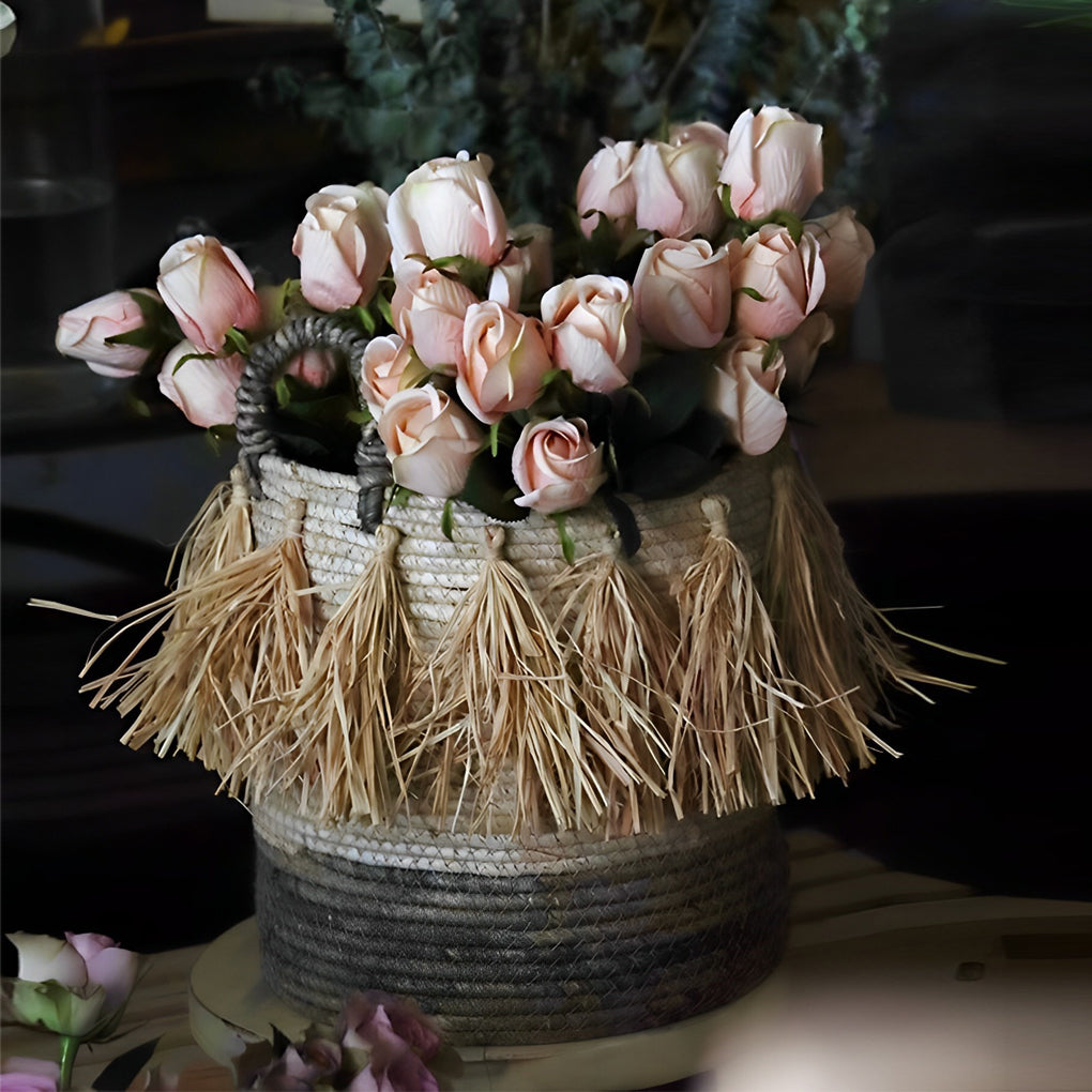 Decorative Storage Bins Wicker Woven Plant Pot - Dazuma