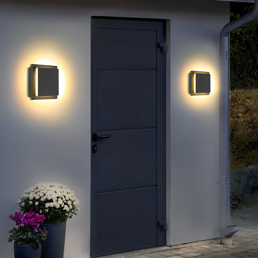 Adjustable Square Waterproof LED Black Modern Outdoor Wall Light Wall Lamp - Dazuma