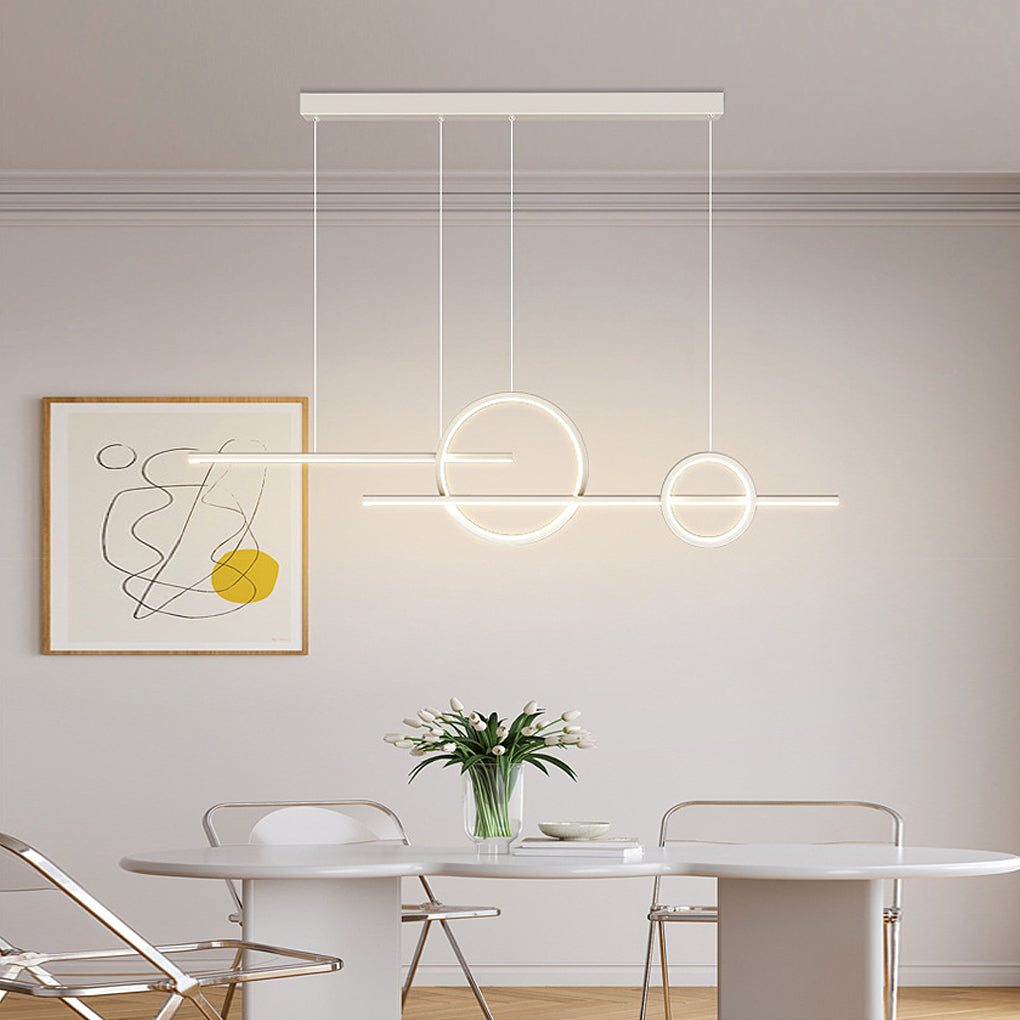 [Open-Box]Circles Three Step Dimming Stepless Dimmable Chandeliers with LED Strip