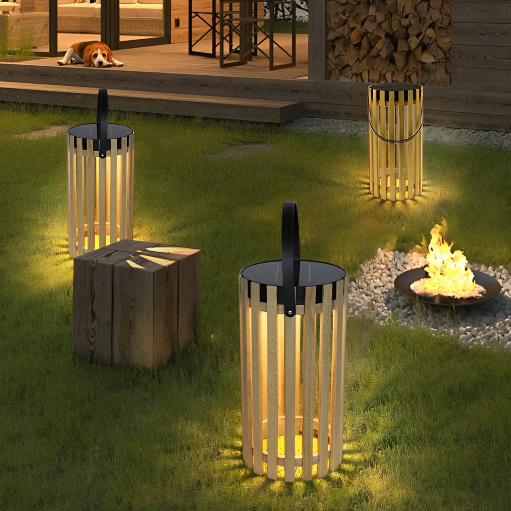 Portable Lantern Design Waterproof LED Modern Solar Outdoor Floor Lamp