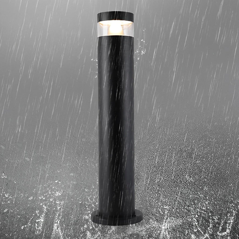 Cylindrical Creative Waterproof LED Black Modern Outdoor Lawn Lights