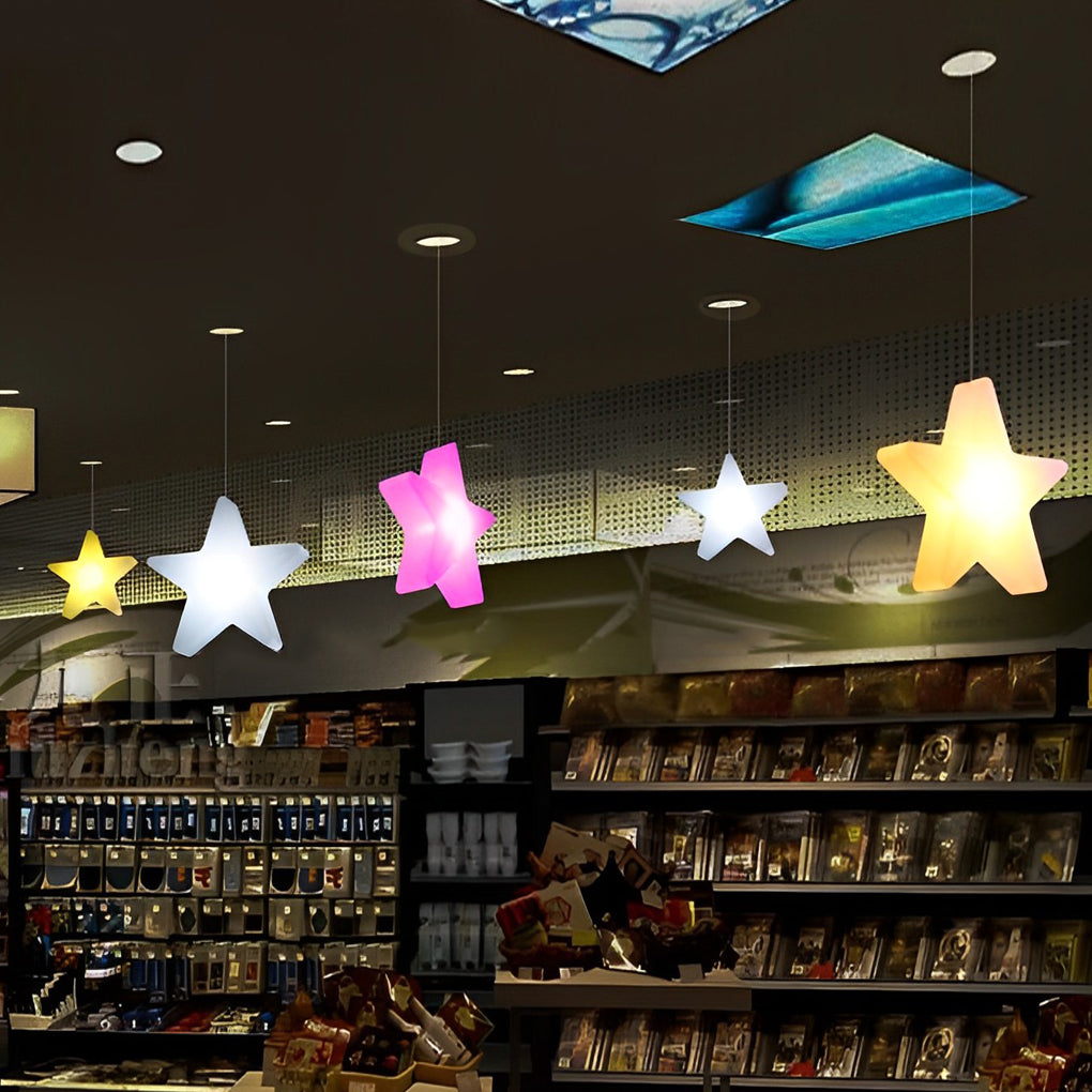 Colorful LED Stars USB Rechargeable 12V Modern Christmas Ornament Lights