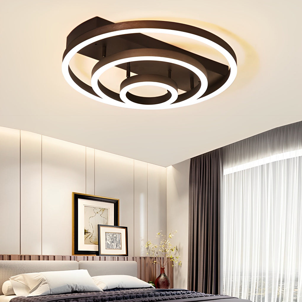 Adjustable Multiple Circular LED Modern Flush Mount Ceiling Lights