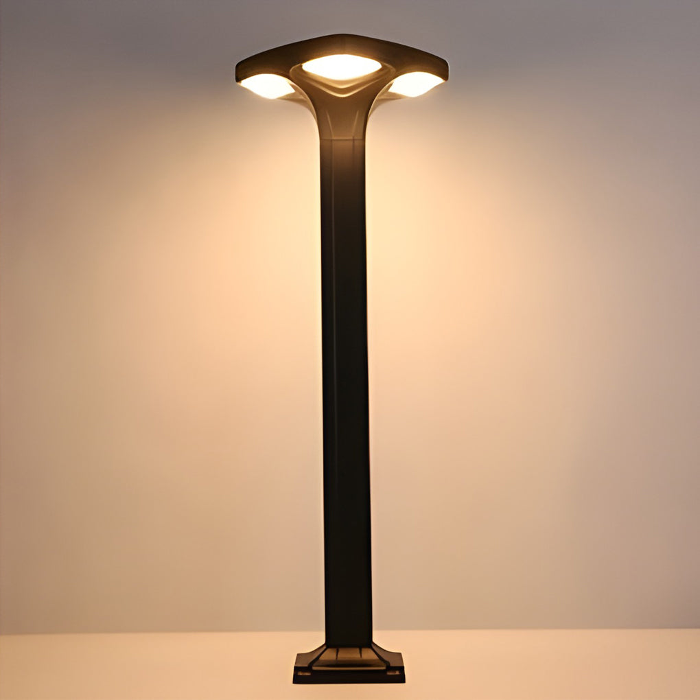 4-Light Square Waterproof LED Outdoor Path Lights - Solar & Hardwired Options