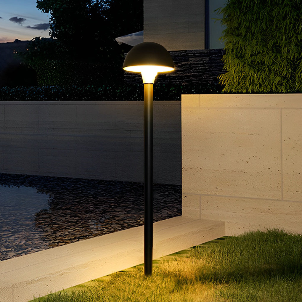 Creative Mushroom Shape Outdoor Waterproof LED Black Modern Lawn Lamp - Dazuma