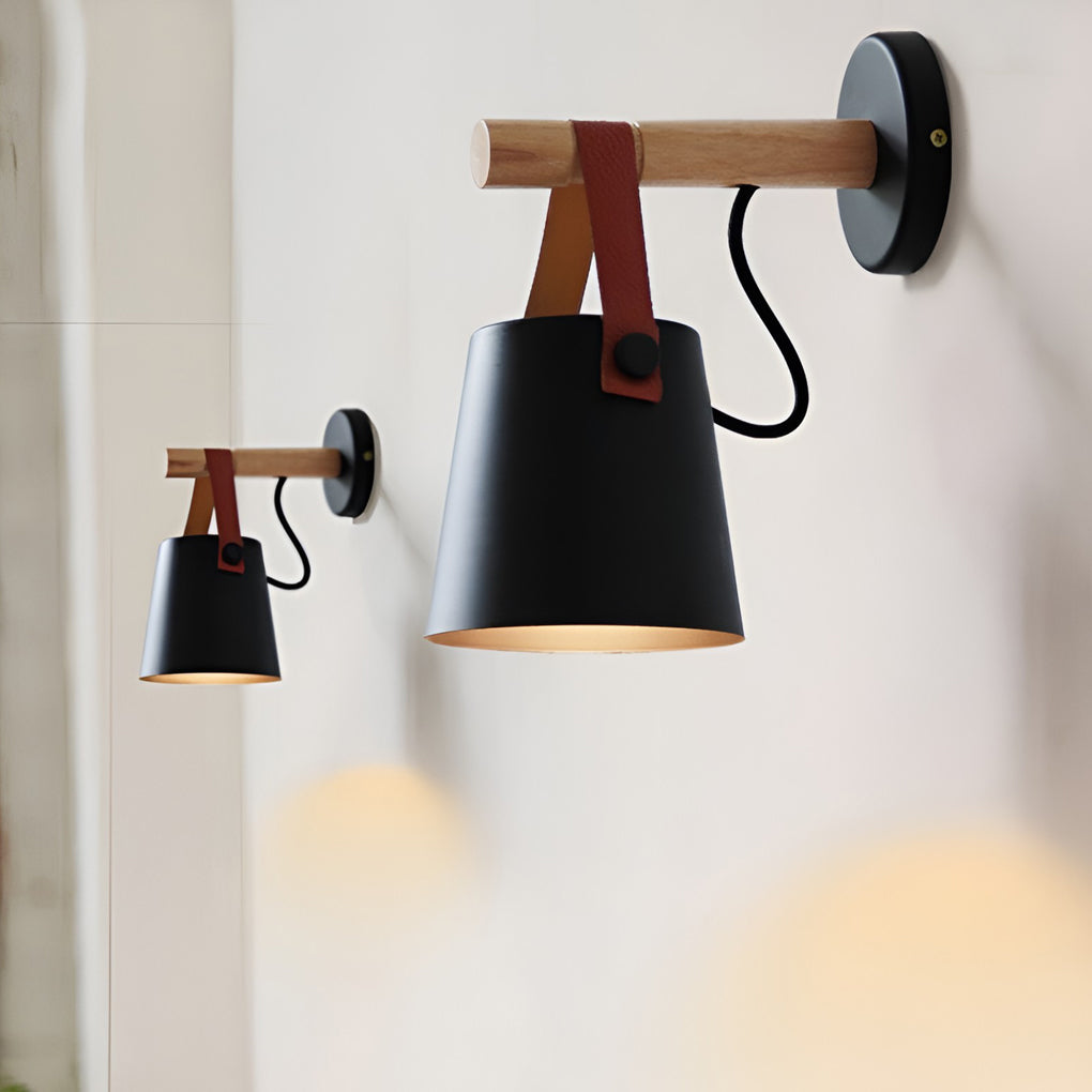 Classic Wood Metal Nordic Plug in Wall Sconce Lighting Wall Lamp - Dazuma