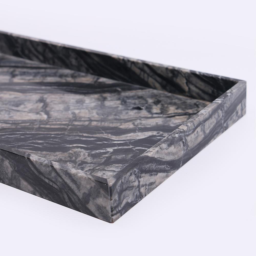 Marble Cookie Tray Veggie Cheese and Cracker Tray Black Rectangle