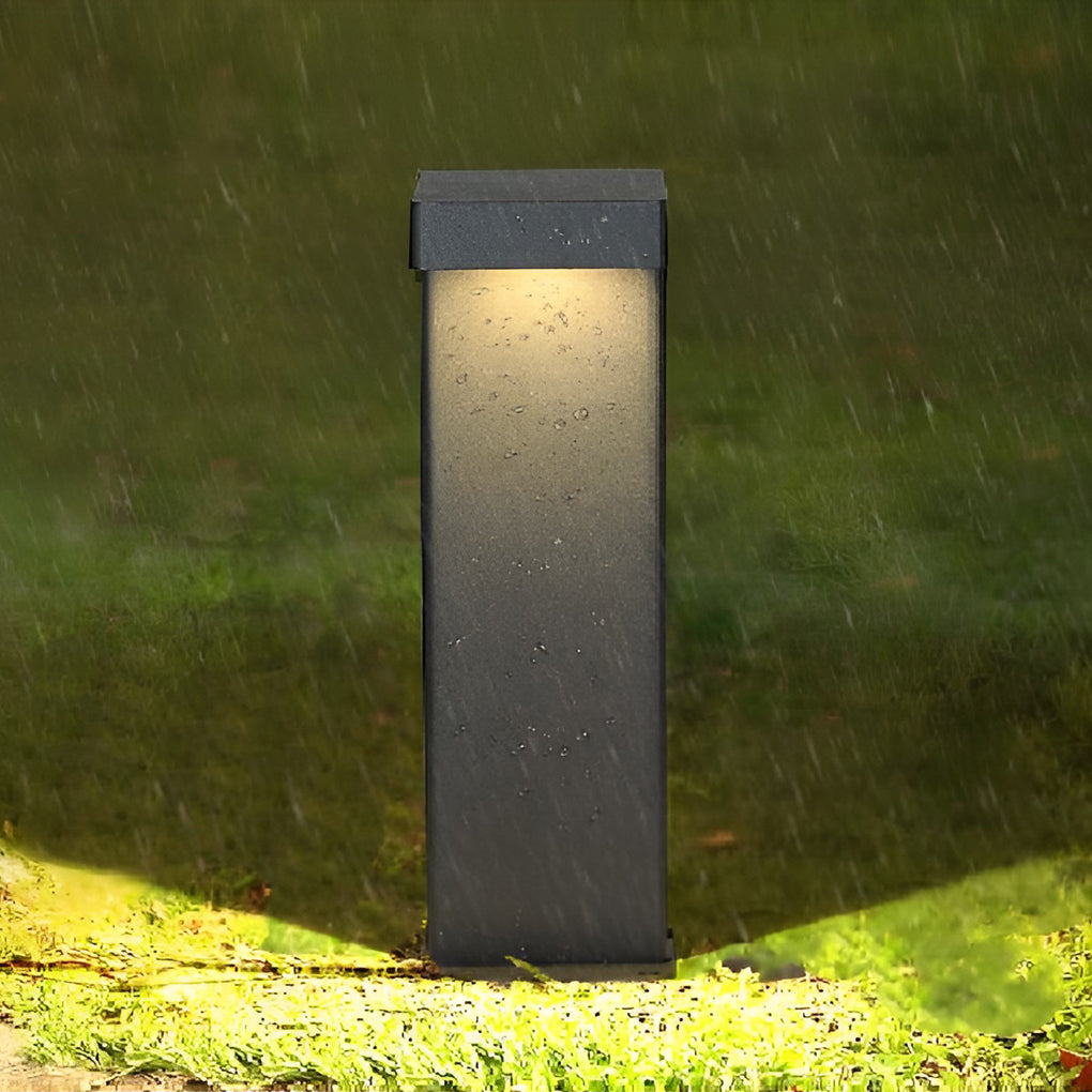 Minimalist Waterproof LED Black Modern Outdoor Solar Path Lights Lawn Lights