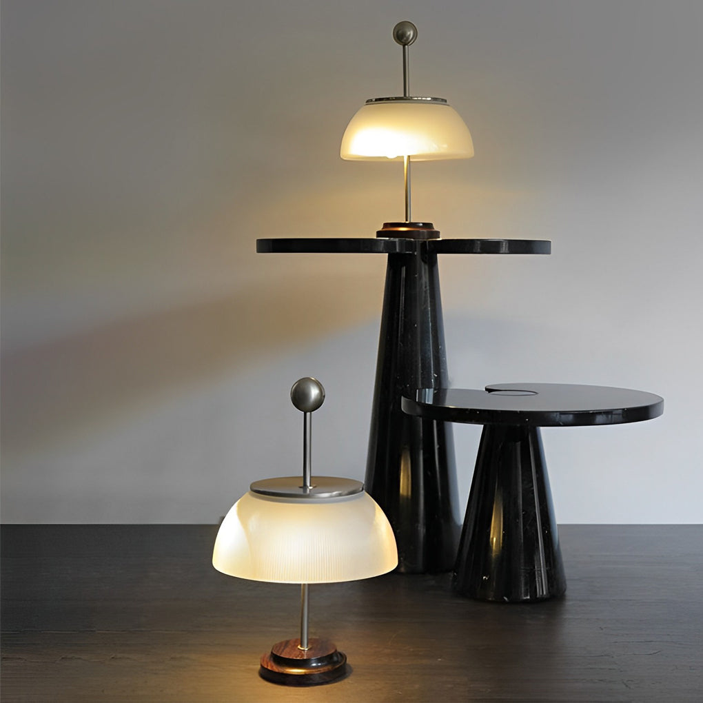 19 In. H Alfa Table Lamp Glass Bowl Shade Italian Decorative Lamps