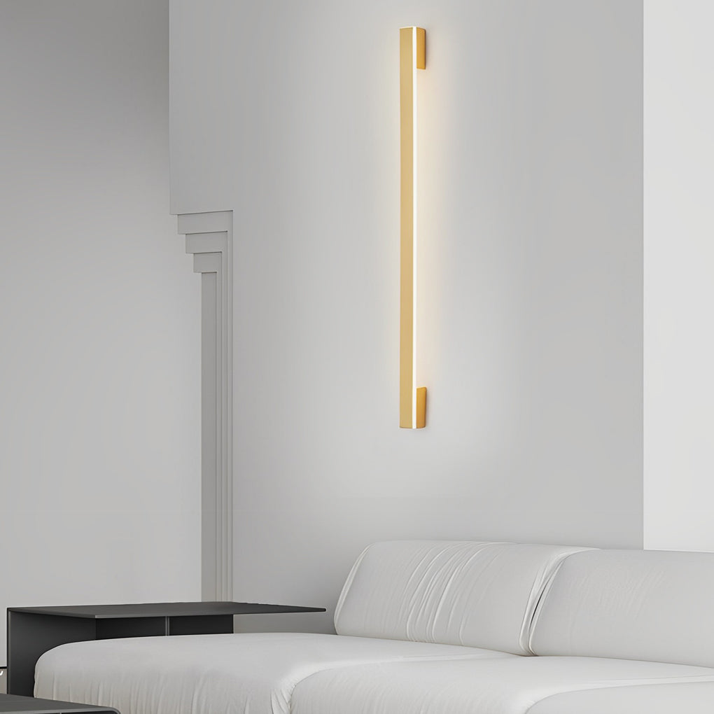 Minimalist LED Linear Lights Three Step Dimming Copper Modern Wall Lamp