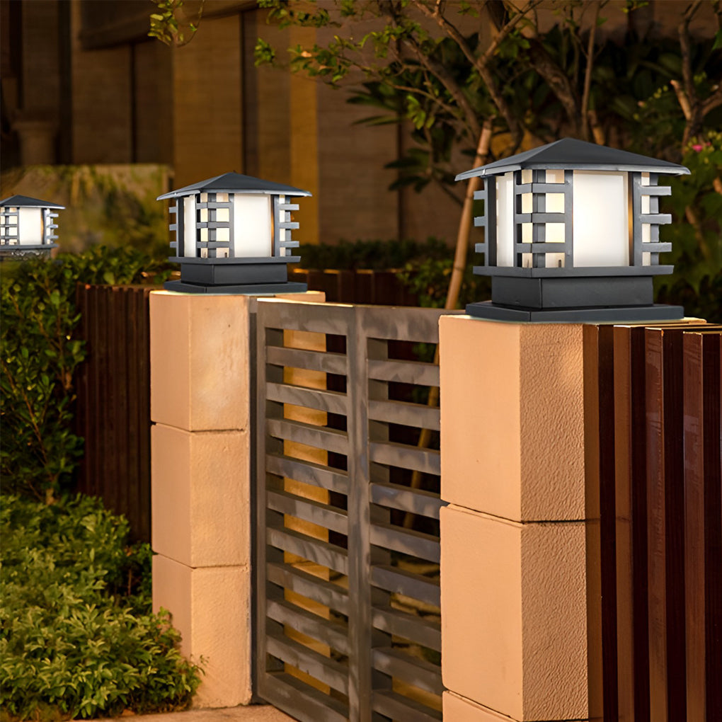 European Retro Column Light LED Landscape Decorative Lighting for Villa Courtyard