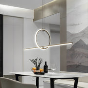 Long Strip Ring Three Step Dimming Modern Minimalist LED Chandelier - Dazuma