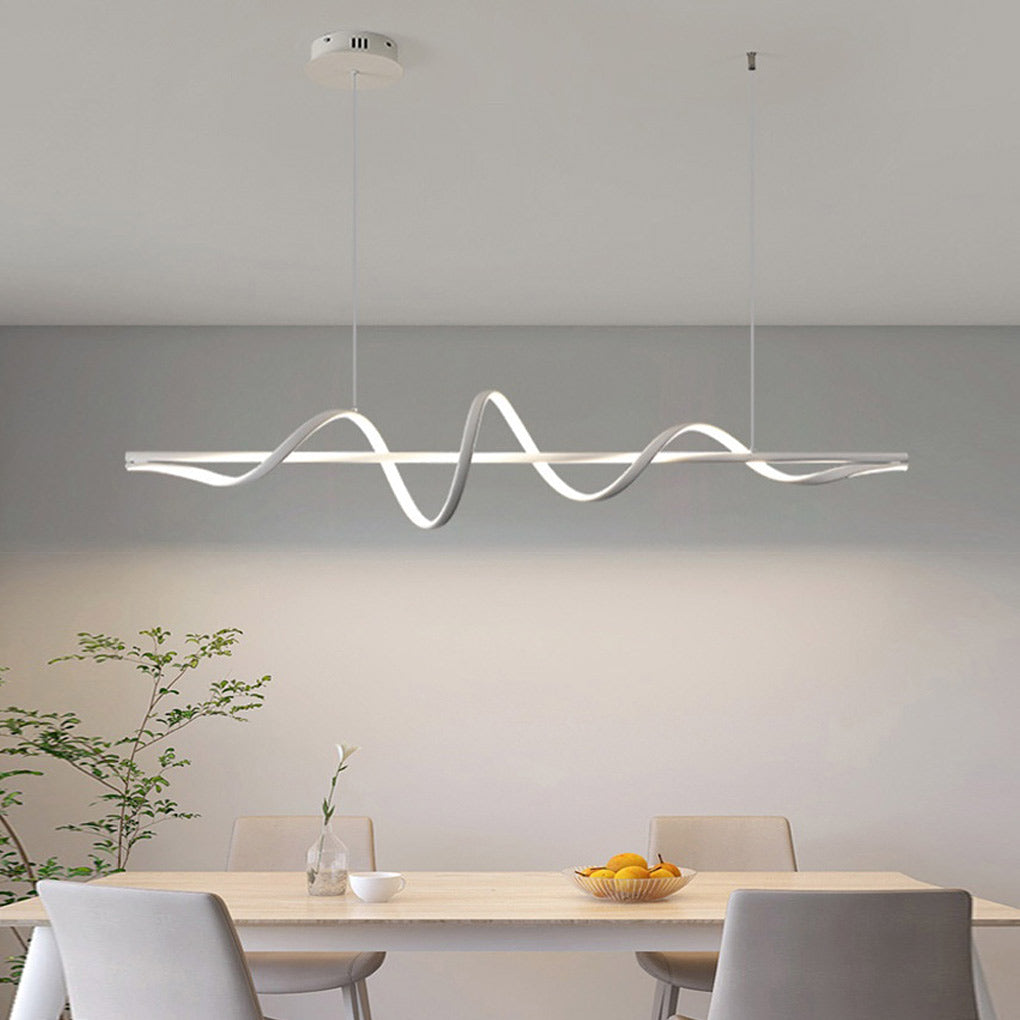 Wavy 360° Rotating Ring Three Step Dimming LED Nordic Chandelier Light - Dazuma