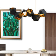 6 Heads Geometric Creative Polygonal Postmodern Chandelier Pendant Light - Dazuma