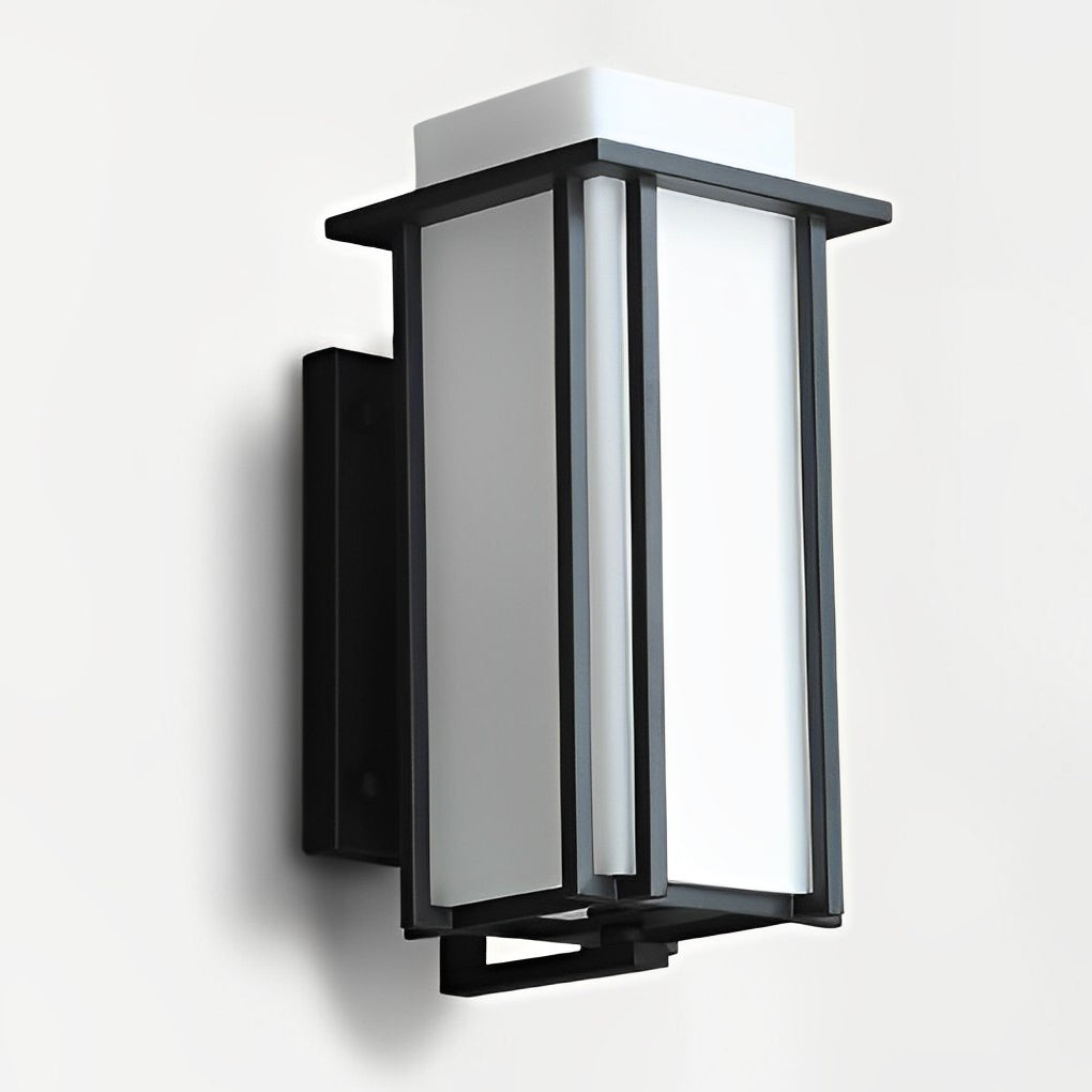 Square Waterproof LED Black Retro Outdoor Wall Lamp Exterior Lights