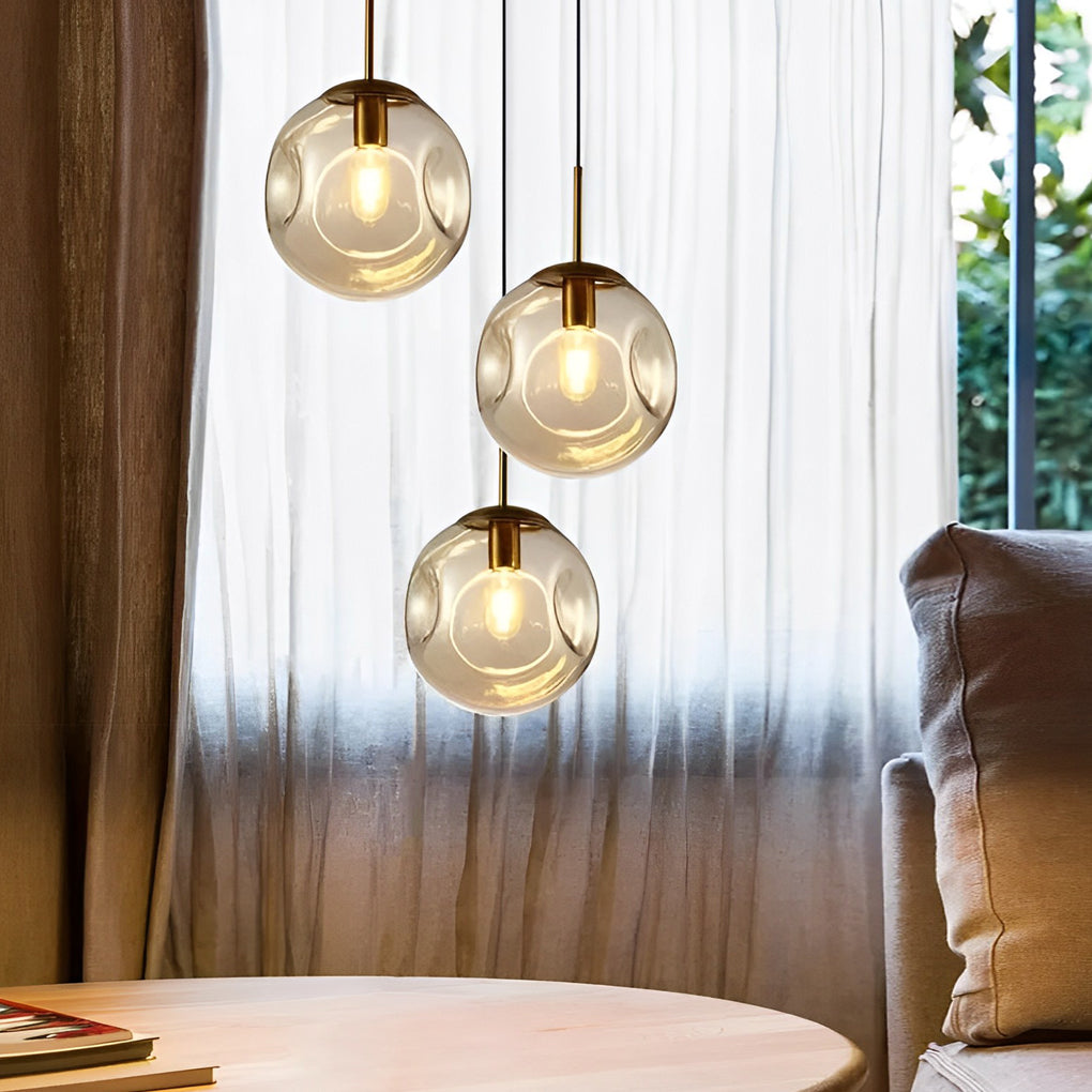 Creative Glass Globe Metal Nordic Small Chandelier Pendant Lighting - Dazuma