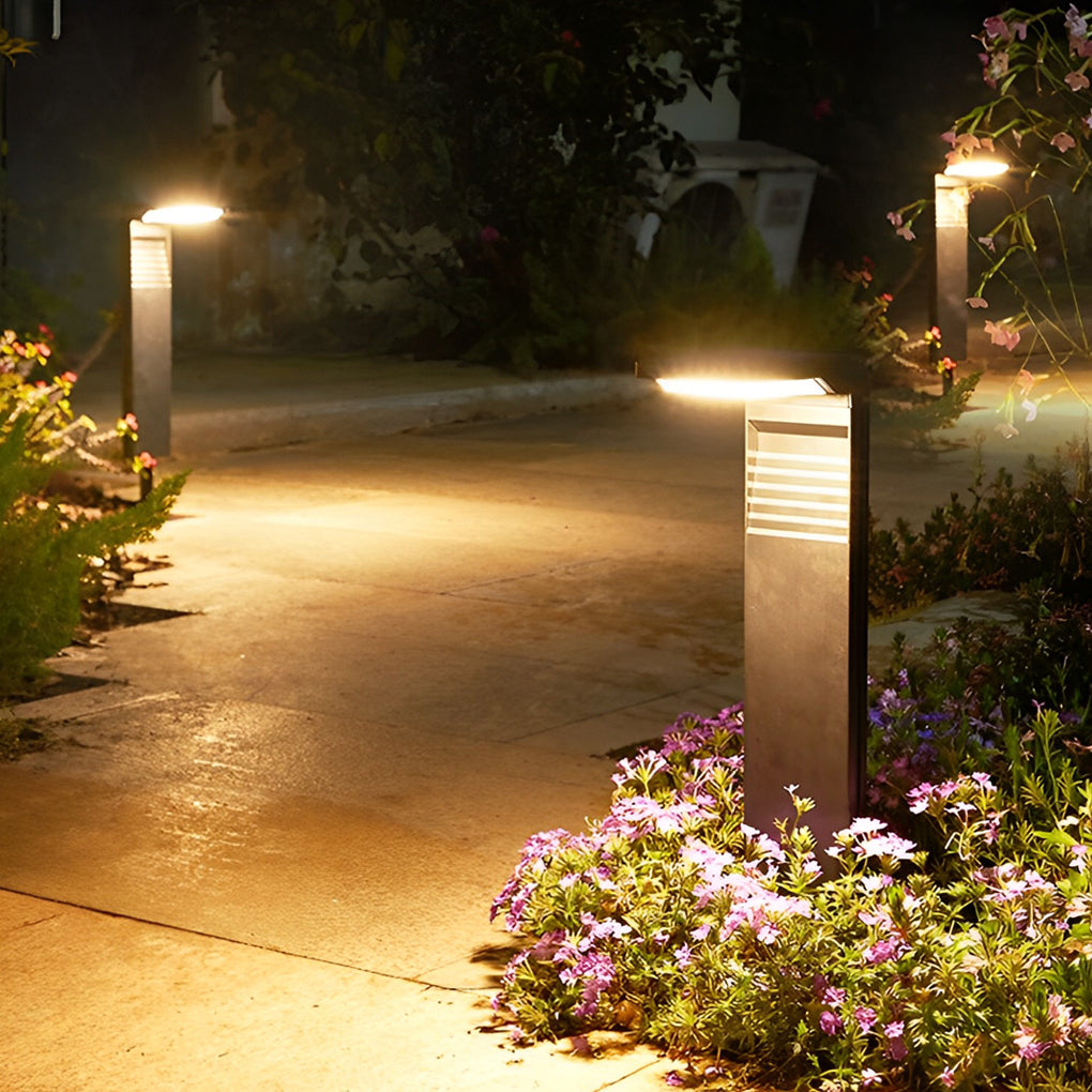 Smart Switch Waterproof LED Black Modern Outdoor Lawn Lamp Path Lights