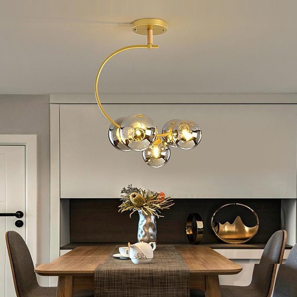 5 - Light Cluster Globe Chandelier Dining Room Chandelier