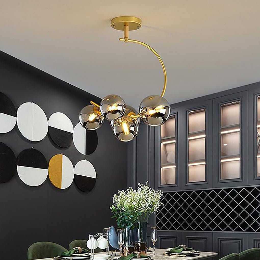 5 - Light Cluster Globe Chandelier Dining Room Chandelier