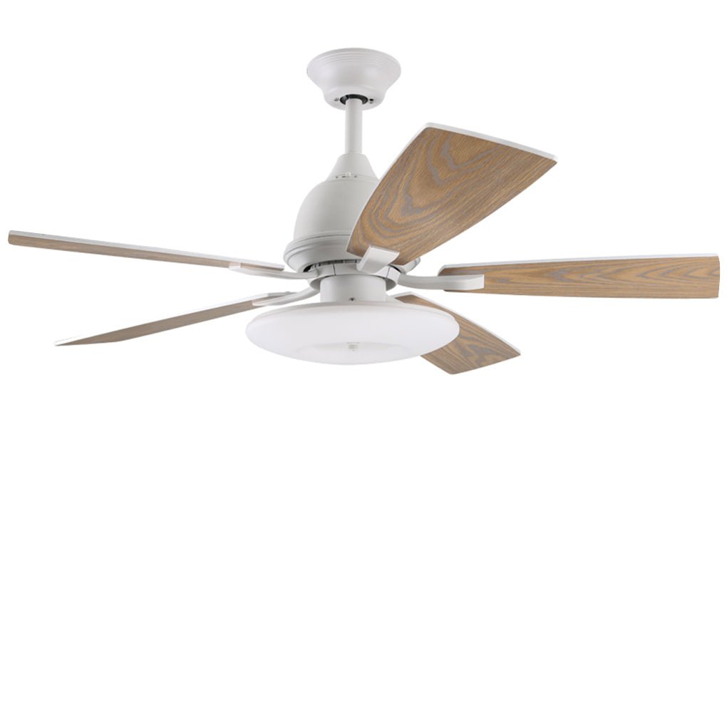 52 Inch Creative Nordic Retro Ceiling Fan Lamp with Light Source Remote Control - Dazuma