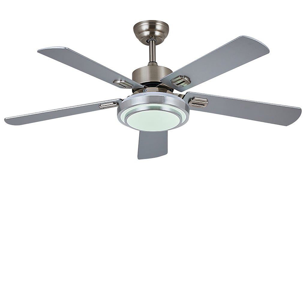 52 Inch Nordic Remote Control Frequency Conversion Timing Mute Ceiling Fan Light - Dazuma