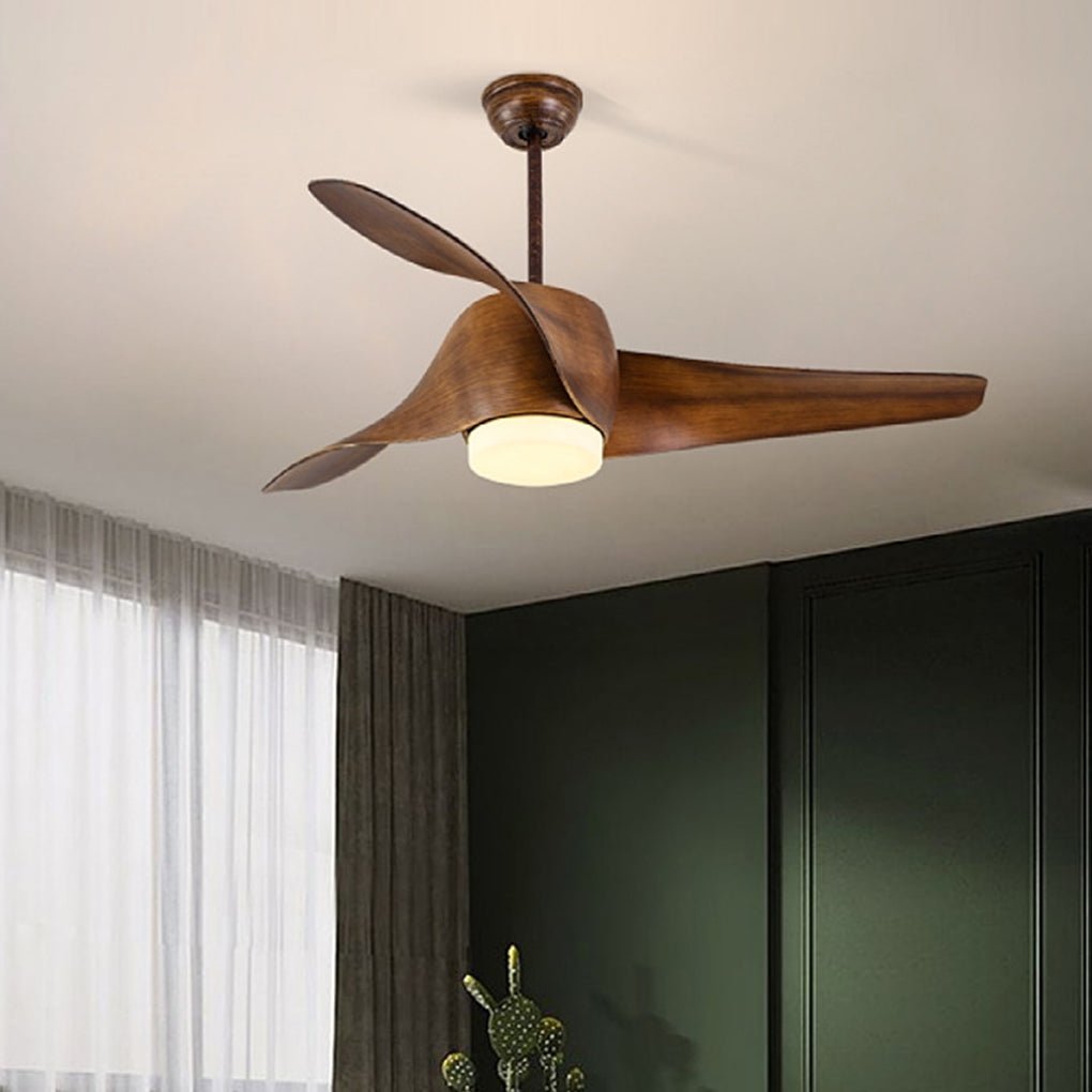 52 Inches Creative Intelligent Timing Three - color Dimming Ceiling Fan Light
