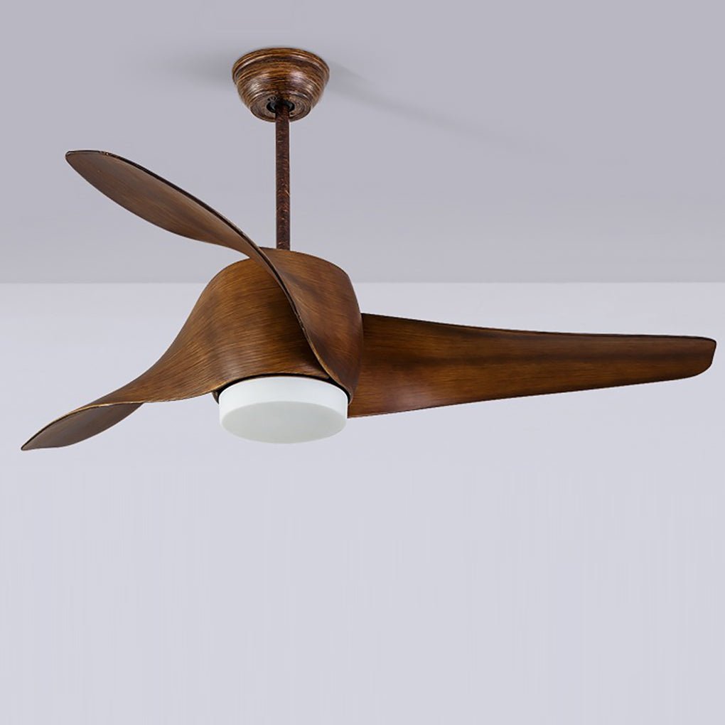 52 Inches Creative Intelligent Timing Three - color Dimming Ceiling Fan Light