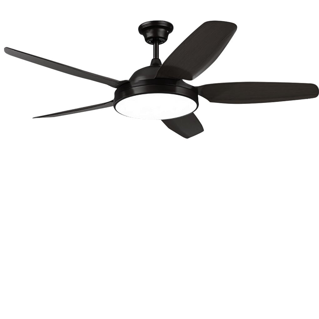 52 Inches Variable Frequency Dimming Remote Control Led Wood Blades Ceiling Fan Light - Dazuma