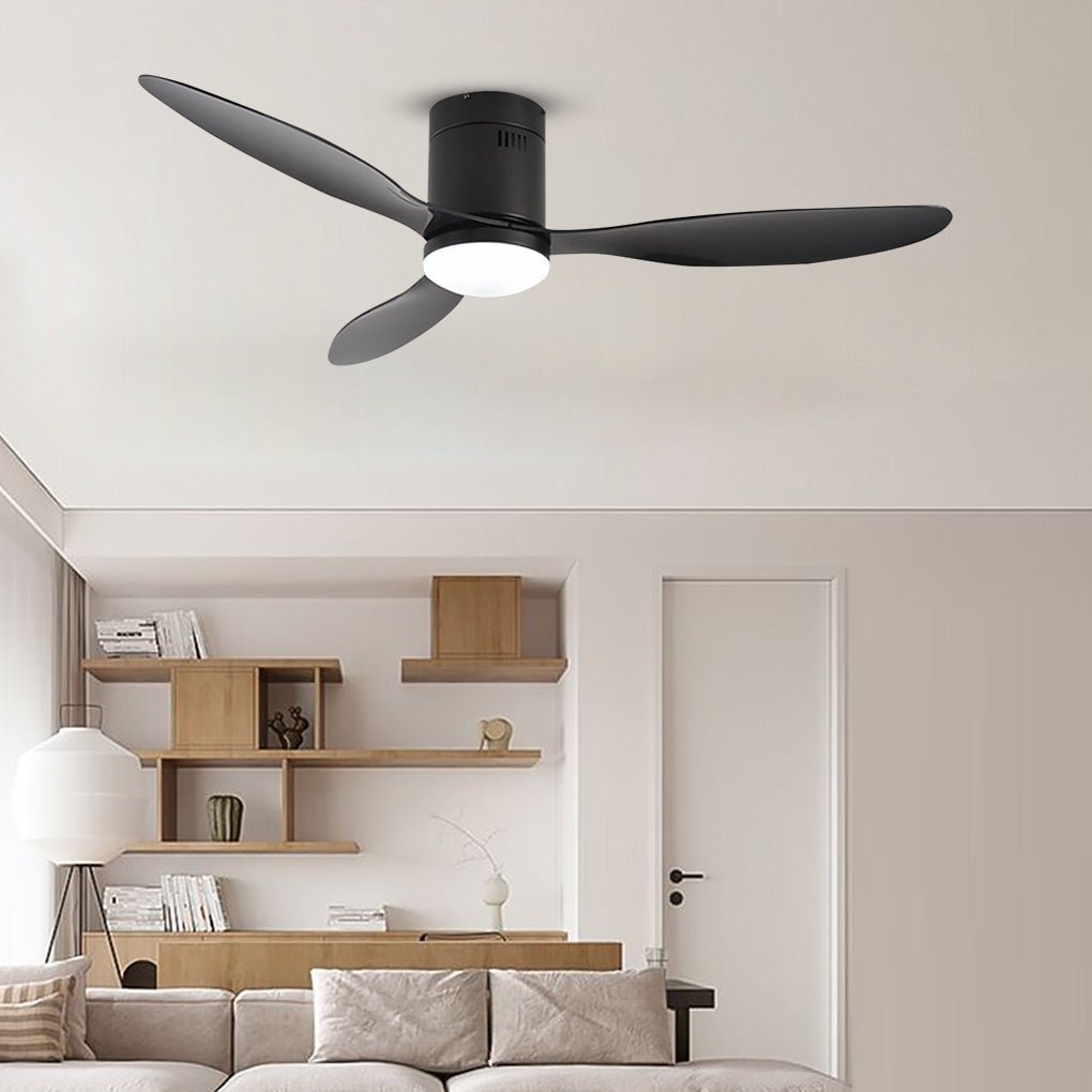 52 Inches Variable Frequency Three-color Dimming LED Ceiling Fan Light with Remote Control - Dazuma