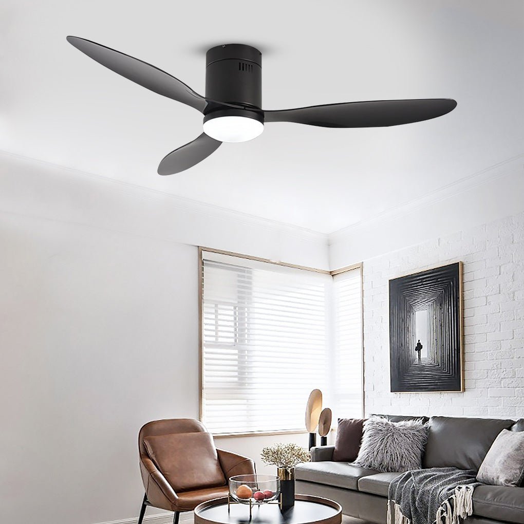 52 Inches Variable Frequency Three - color Dimming LED Ceiling Fan Light with Remote Control