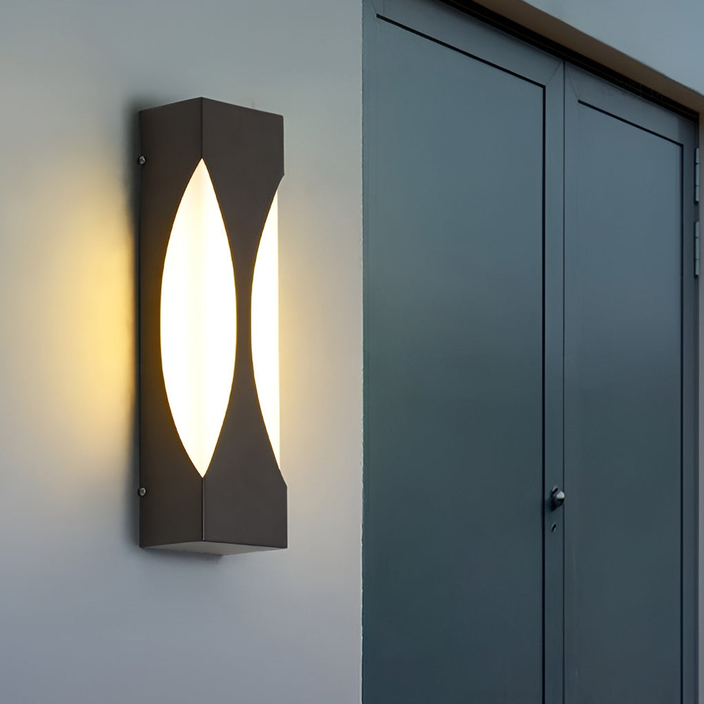 Creative Rectangular Waterproof LED Black Modern Outdoor Wall Sconce Lighting