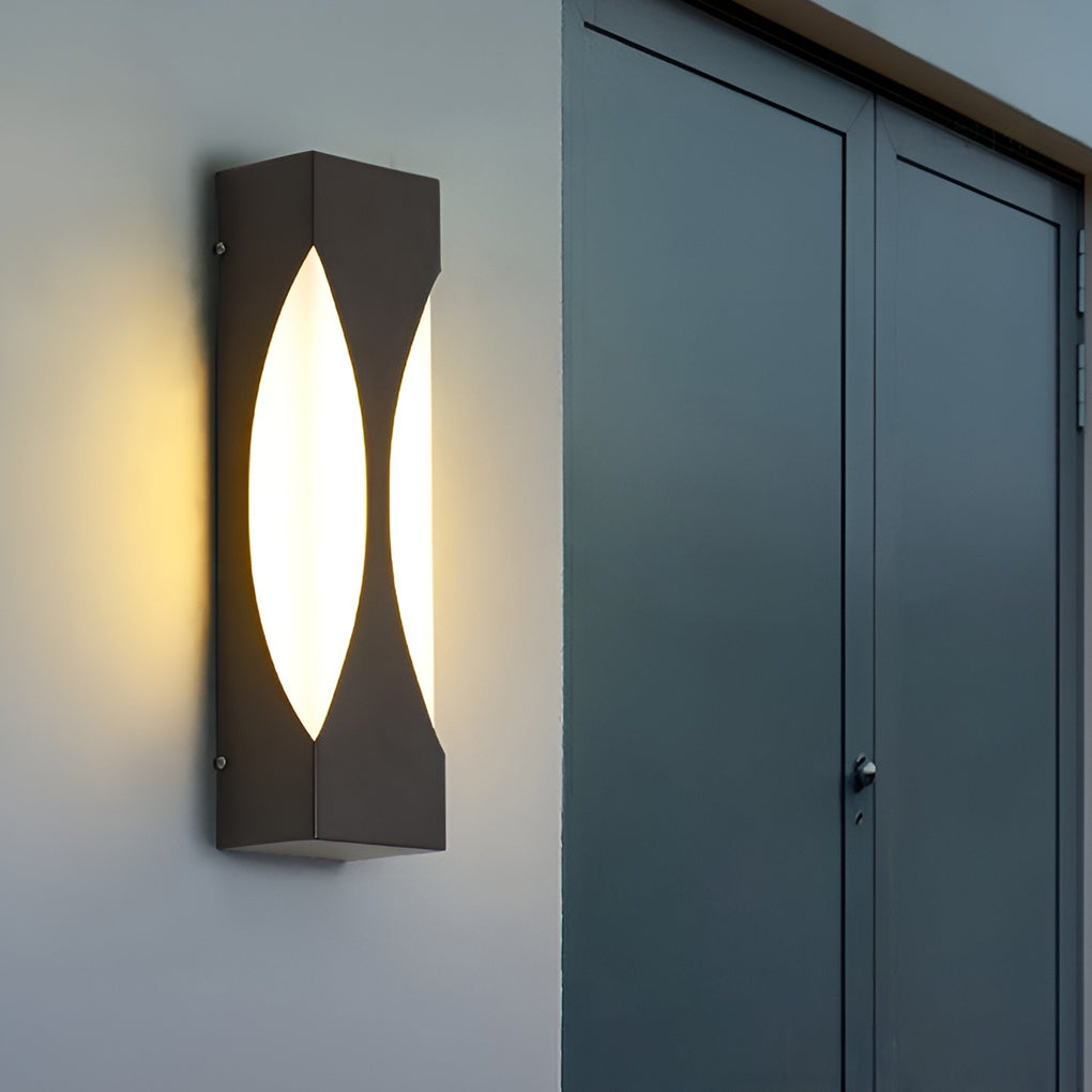 [Open-Box] Creative Rectangular Waterproof LED Black Modern Outdoor Wall Sconce Lighting