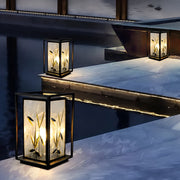 Landscape Pattern LED Waterproof Modern Solar Path Lights Deck Post Lights - Dazuma