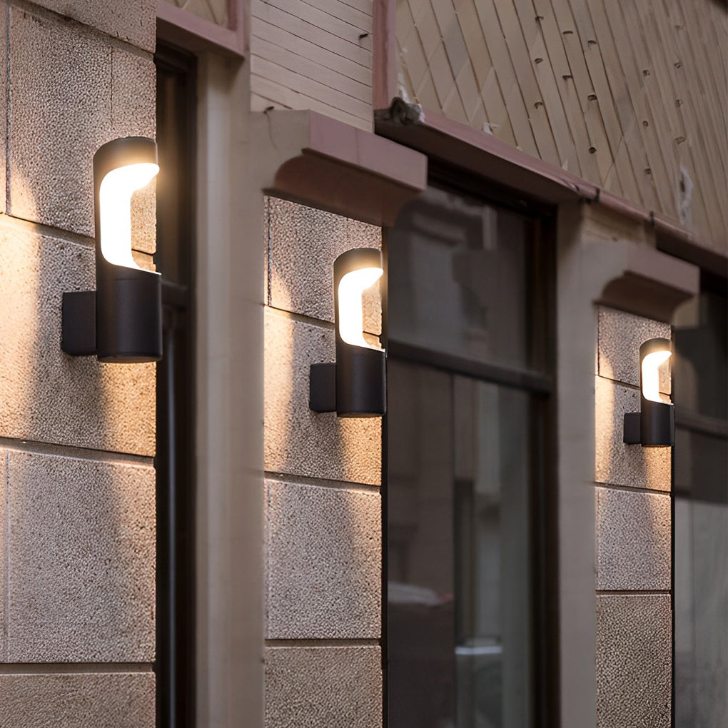 Creative LED Waterproof Black Modern Outdoor Wall Lamp Exterior Lights