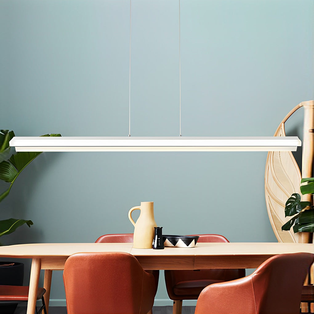 Minimalist Creative LED Linear Lights Neutral Light Metal Modern Pendant Light