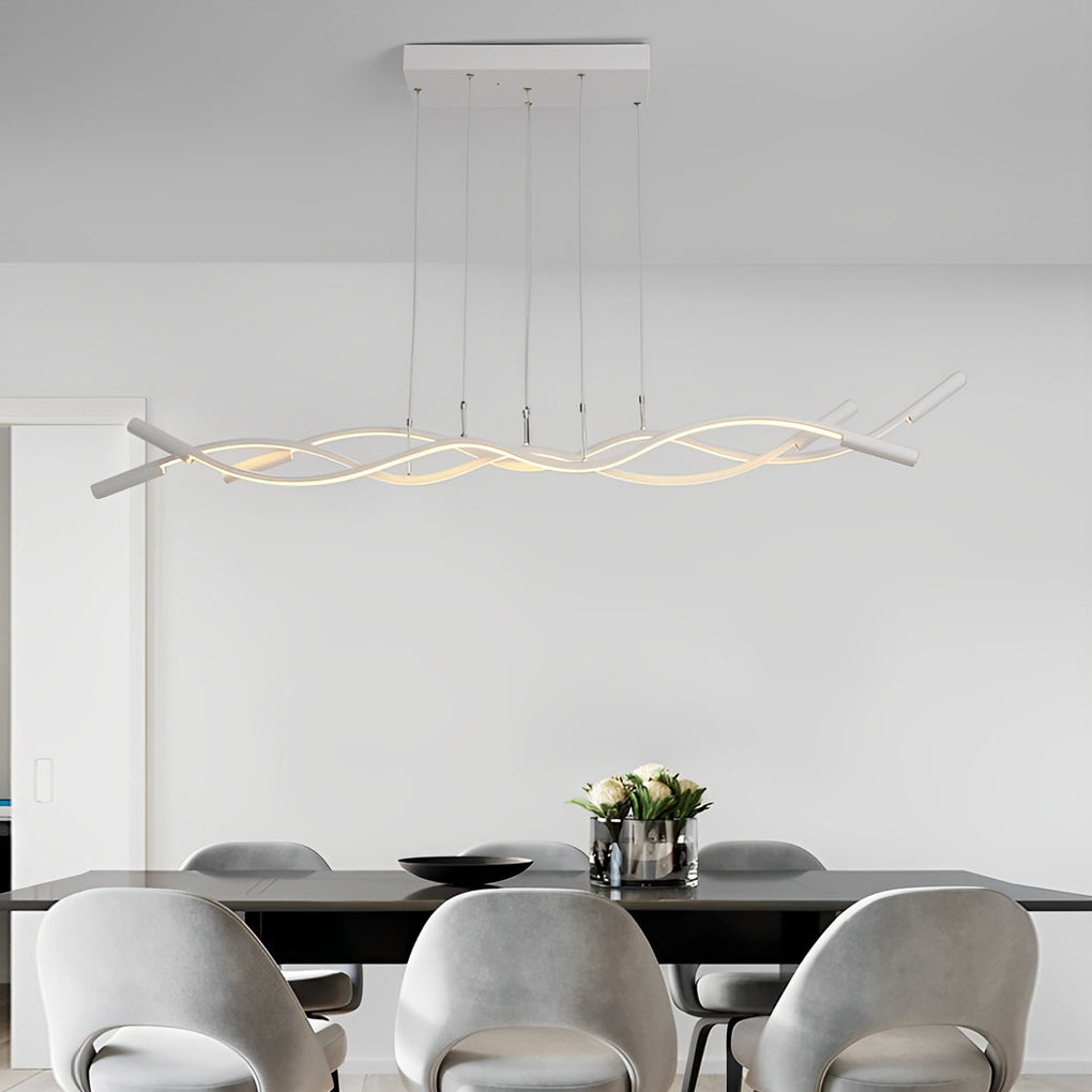 Creative Wave LED Modern Chandelier Kitchen Pendant Lighting Ceiling Light