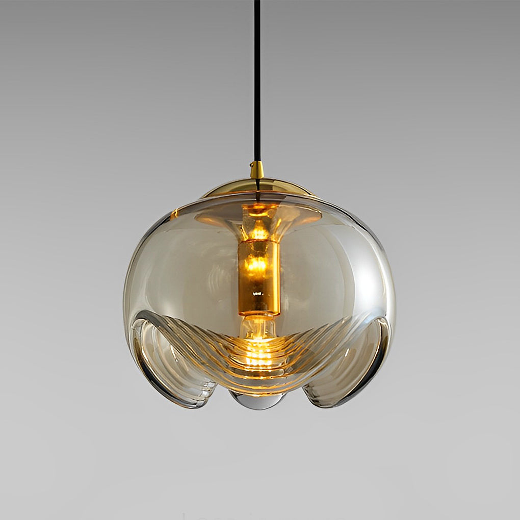 Retro Creative Electroplated Glass LED Modern Pendant Light Hanging Lamp