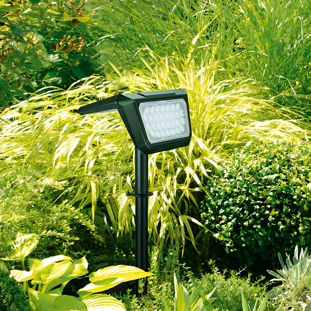 2PCS Waterproof IP65 LED Black Modern Solar Lights Outdoor Lawn Lamp