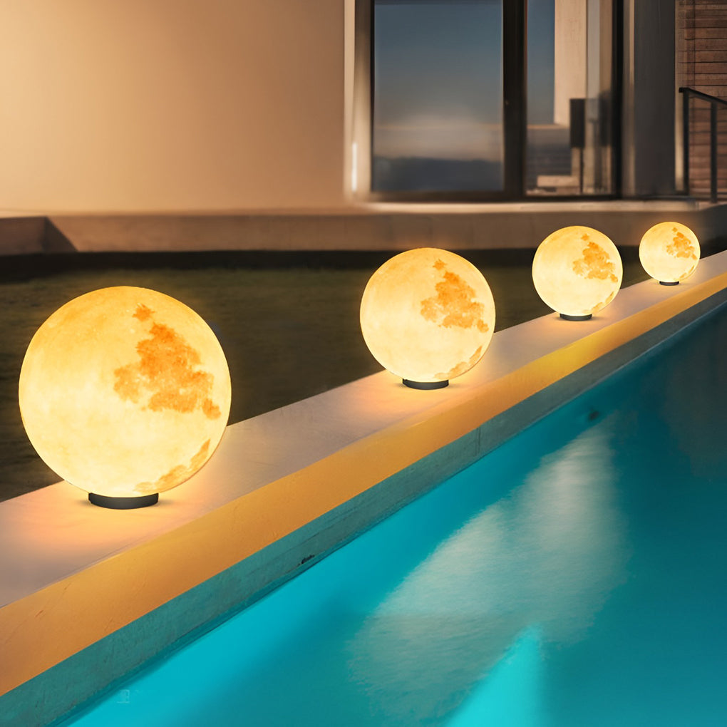 Moon Waterproof LED Modern Solar Post Caps Lights Pillar Light