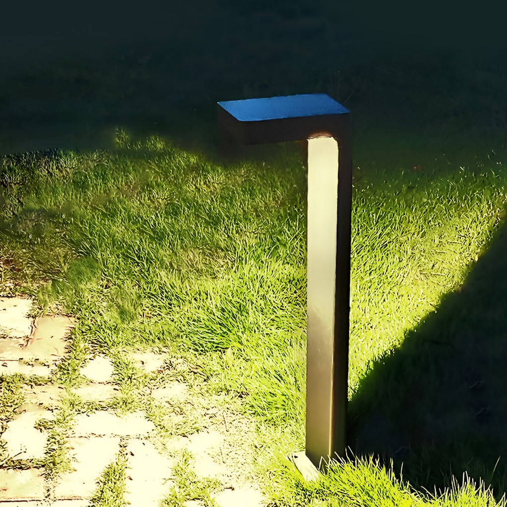 Minimalist Waterproof LED Black Modern Outdoor Solar Path Lights Lawn Lights - Dazuma