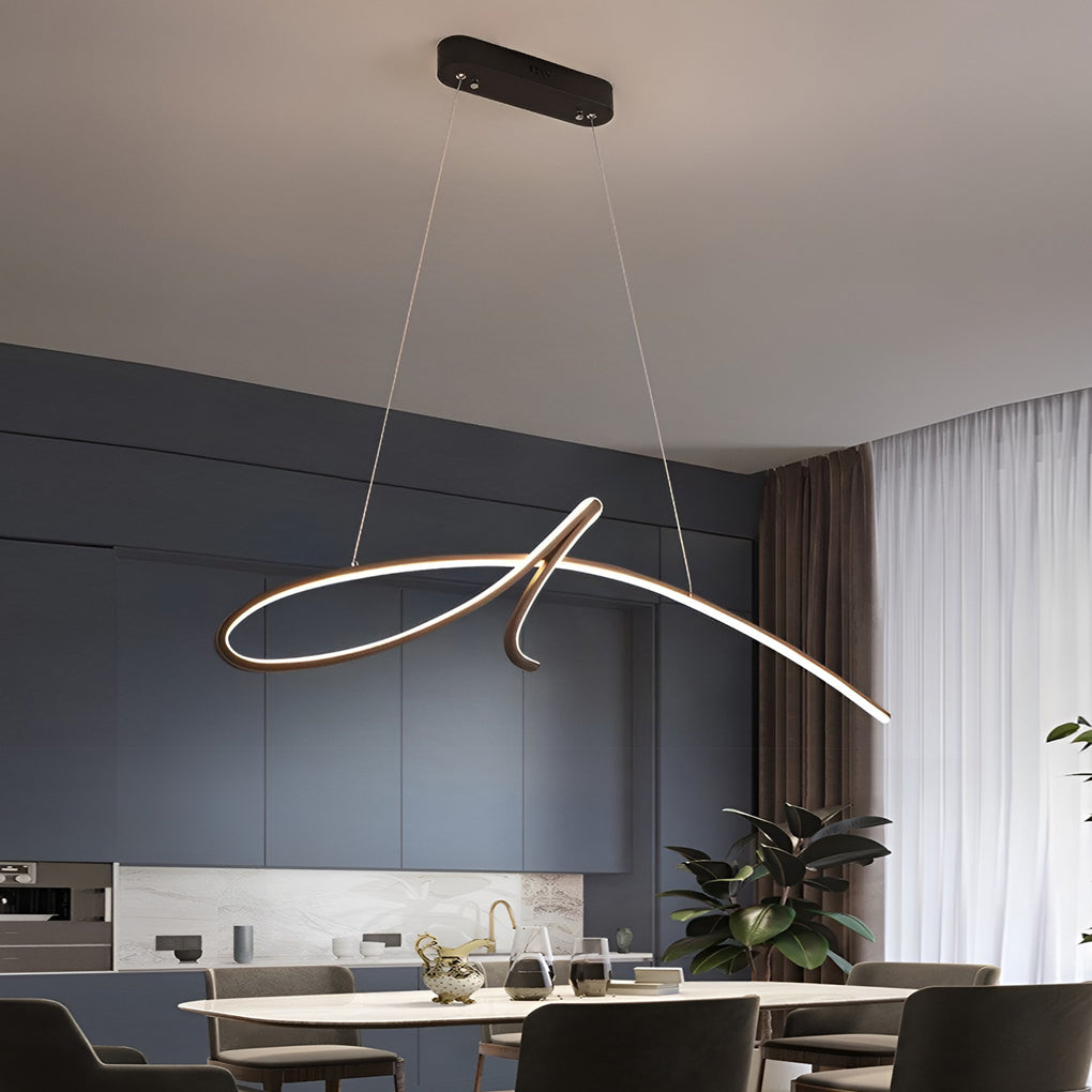 Creative Line Stepless Dimming LED Black Nordic Kitchen Pendant Lighting - Dazuma
