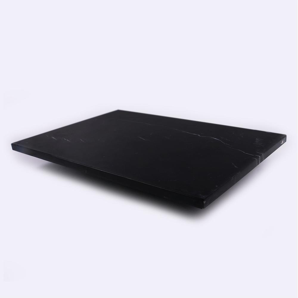 Marble Cheese Board Rectangular Platter Charcuterie Sampler Platter Black