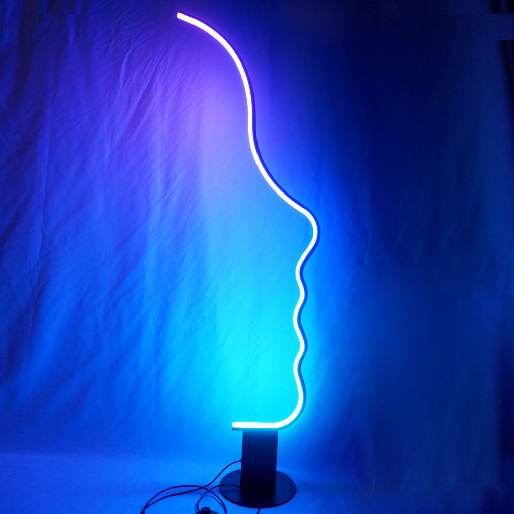 Art Face Shaped Dimming LED RGB APP Multi Color Nordic Floor Lamp - Dazuma