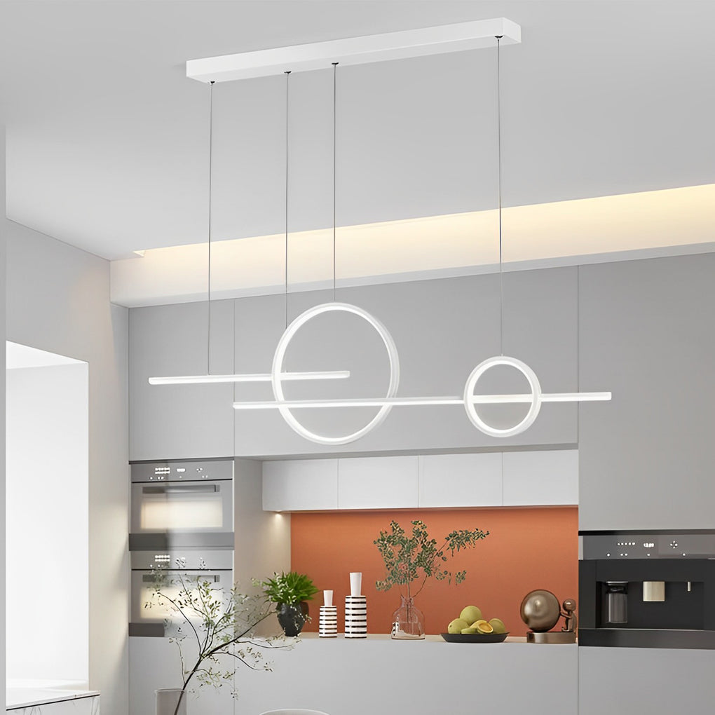 [Open-Box]Circles Three Step Dimming Stepless Dimmable Chandeliers with LED Strip