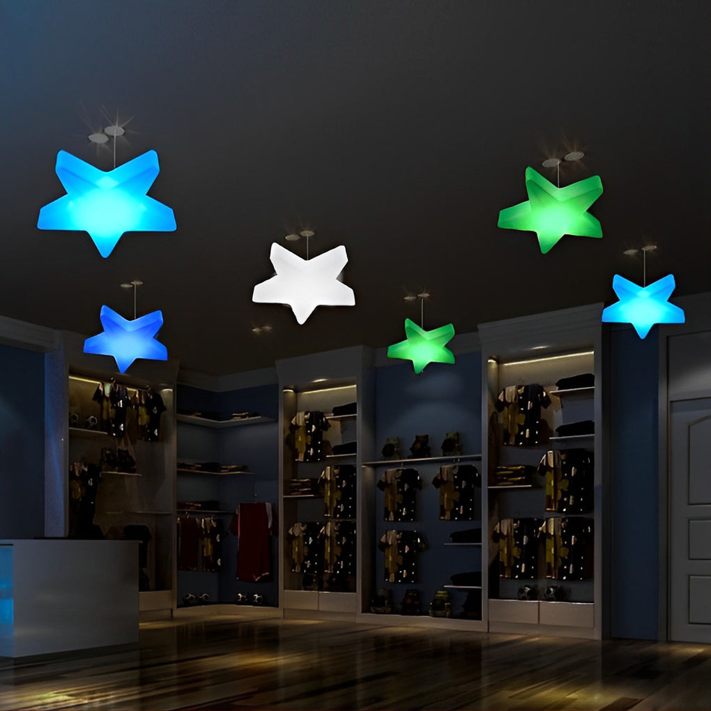 Colorful LED Stars USB Rechargeable 12V Modern Christmas Ornament Lights